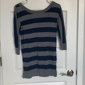 Blue and gray striped BDG long sweater